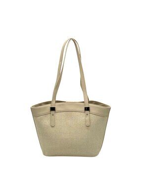 MMS Beige Woven Raffia Shoulder Bag